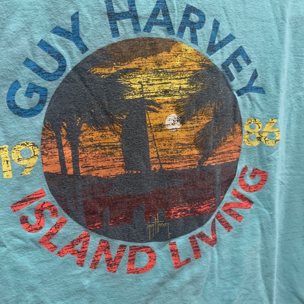 Distressed Guy Harvey 1986 Island Living Tee